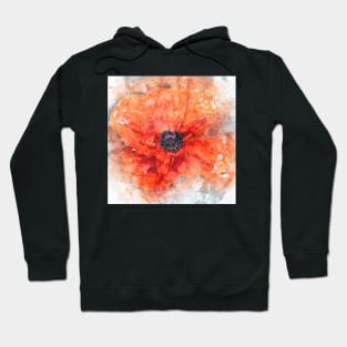 Floral Graphic Design, Poppy Watercolor Design Flower Lover Gifts Hoodie